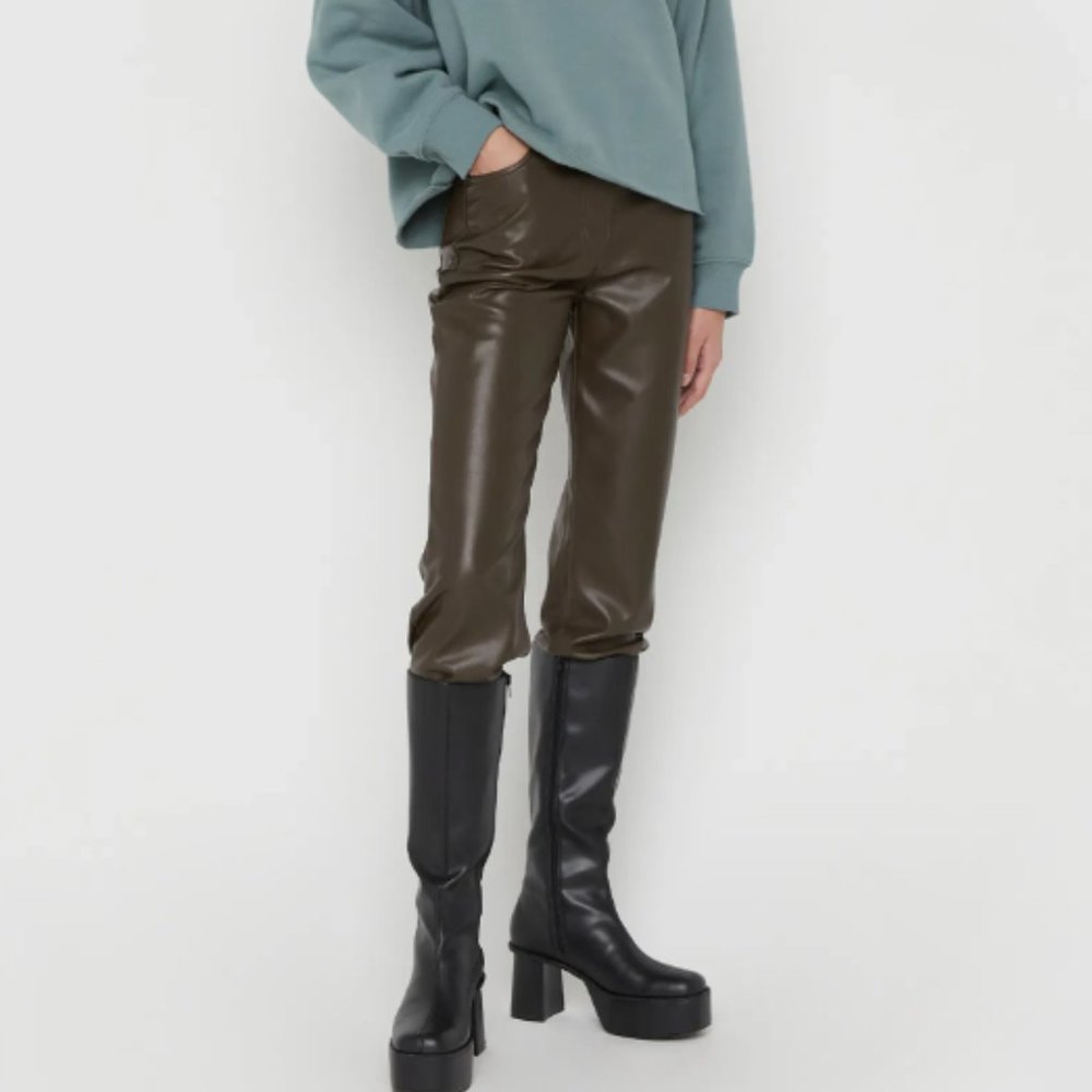 Vegan Leather Pants OAK + FORT